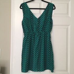 Green & Black Summer Dress